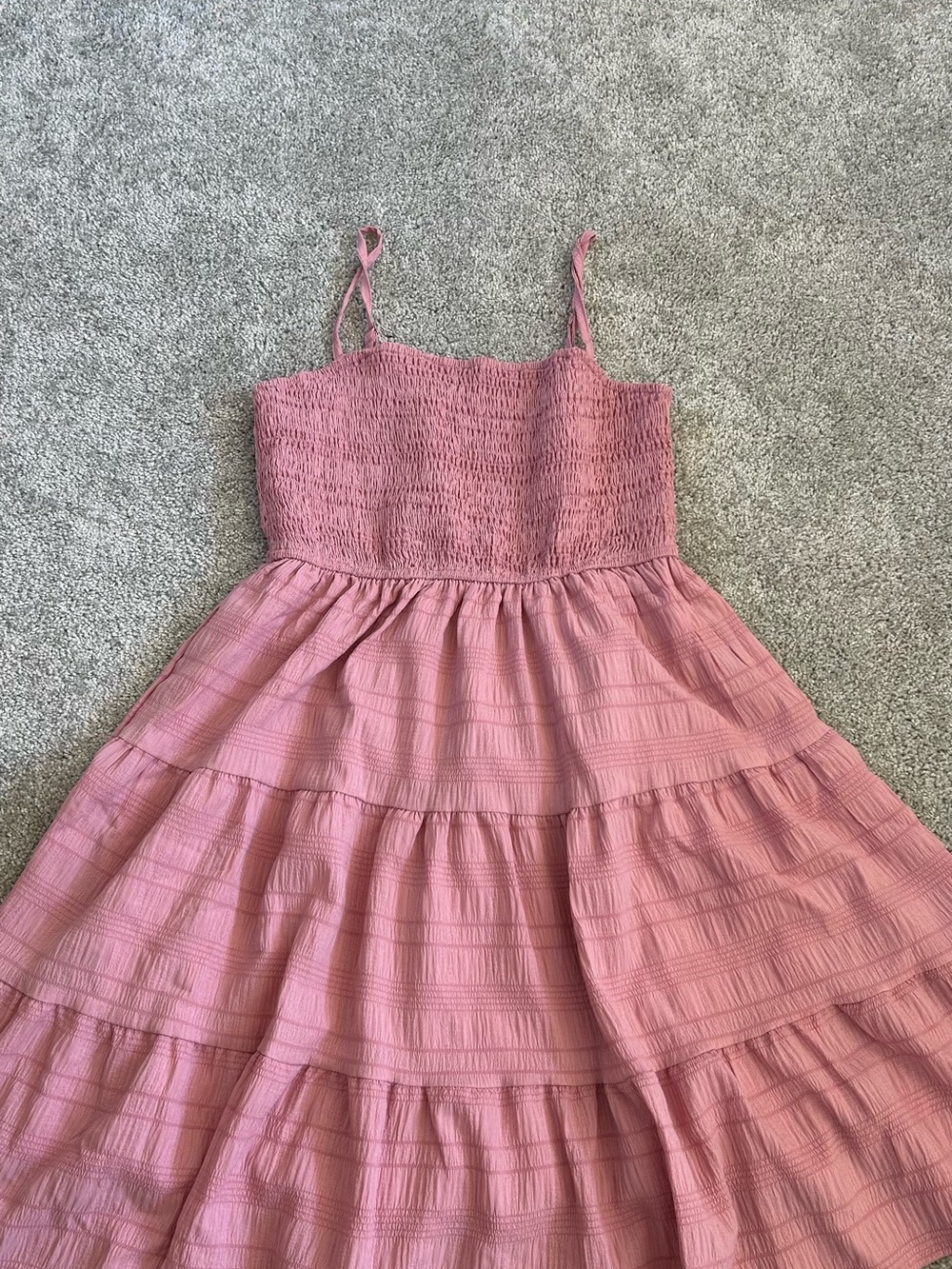Girls Pink Spaghetti Strap Dress